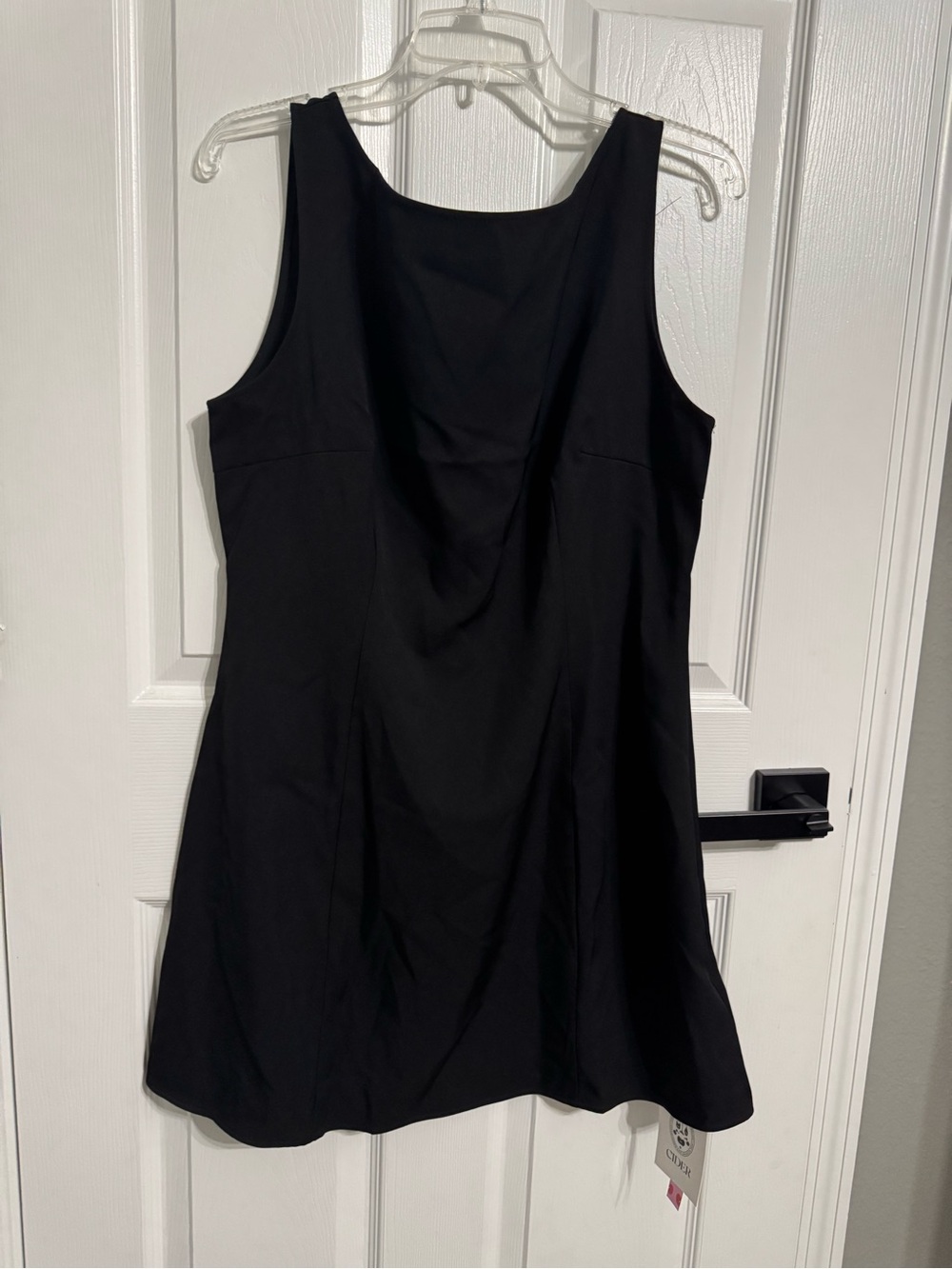Cider Black Sleeveless Mini A-Line Dress